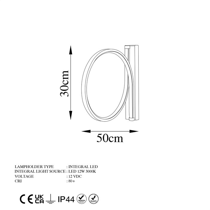 Opviq Halka - 13305 Lámpara de pared metálica dorada Opviq Halka - 13305 Lámpara de pared metálica dorada